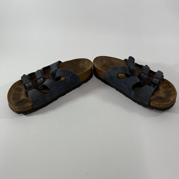 Birkenstock Navy Women’s Triple Strap Size 35/ Women’s 4 Sandals - Picture 6 of 8